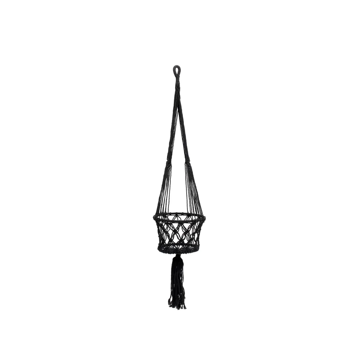 The Macrame Plant Holder - Black - S - Remood furniture living