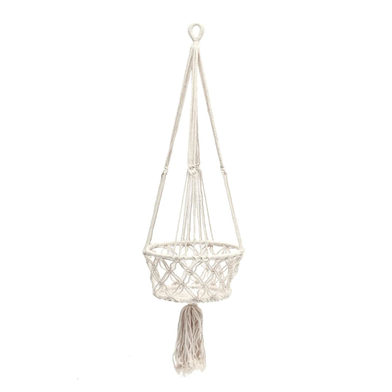 The Macrame Plant Holder - White - L - Remood furniture living