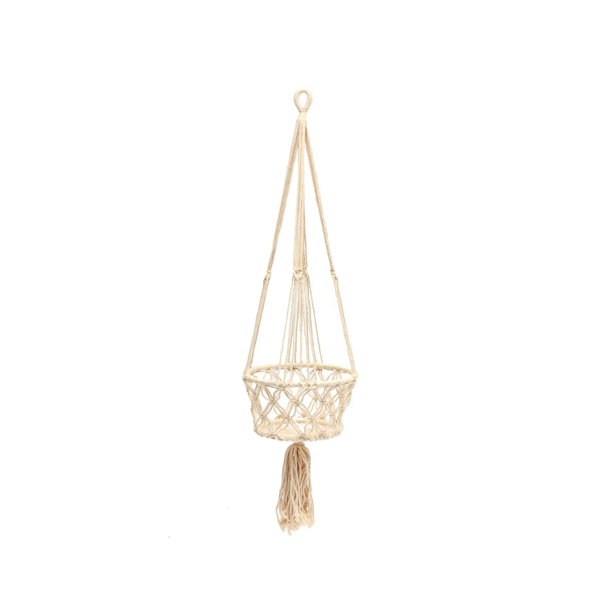The Macrame Plant Holder - White - M - Remood furniture living