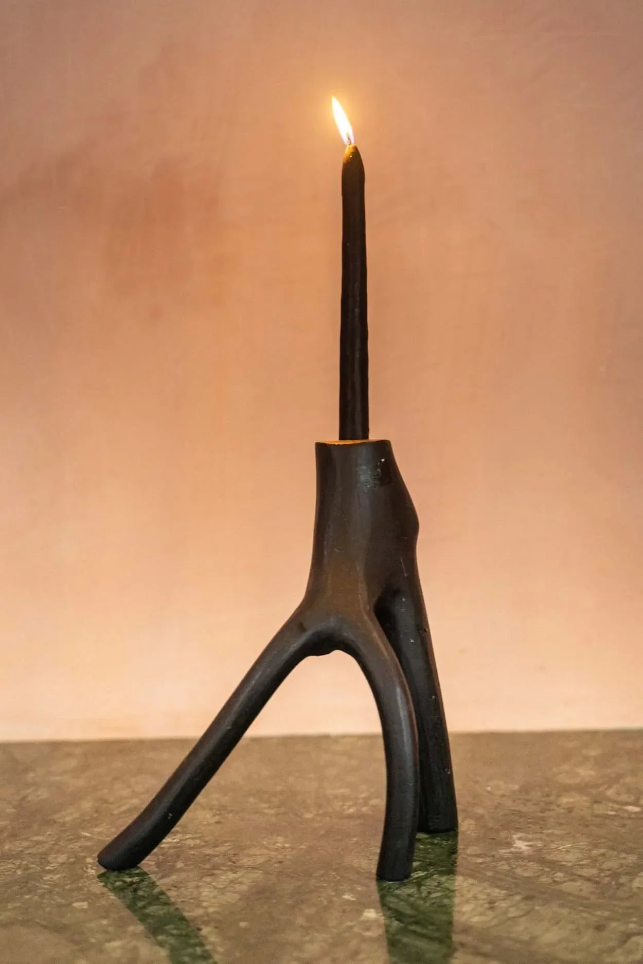 The Triple Twig Candle Holder - Black - Remood furniture living