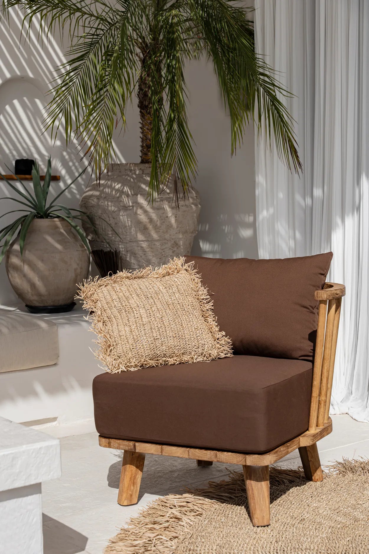 The Raffia Cushion Cover Square - Natural - 40x40 - Remood furniture living