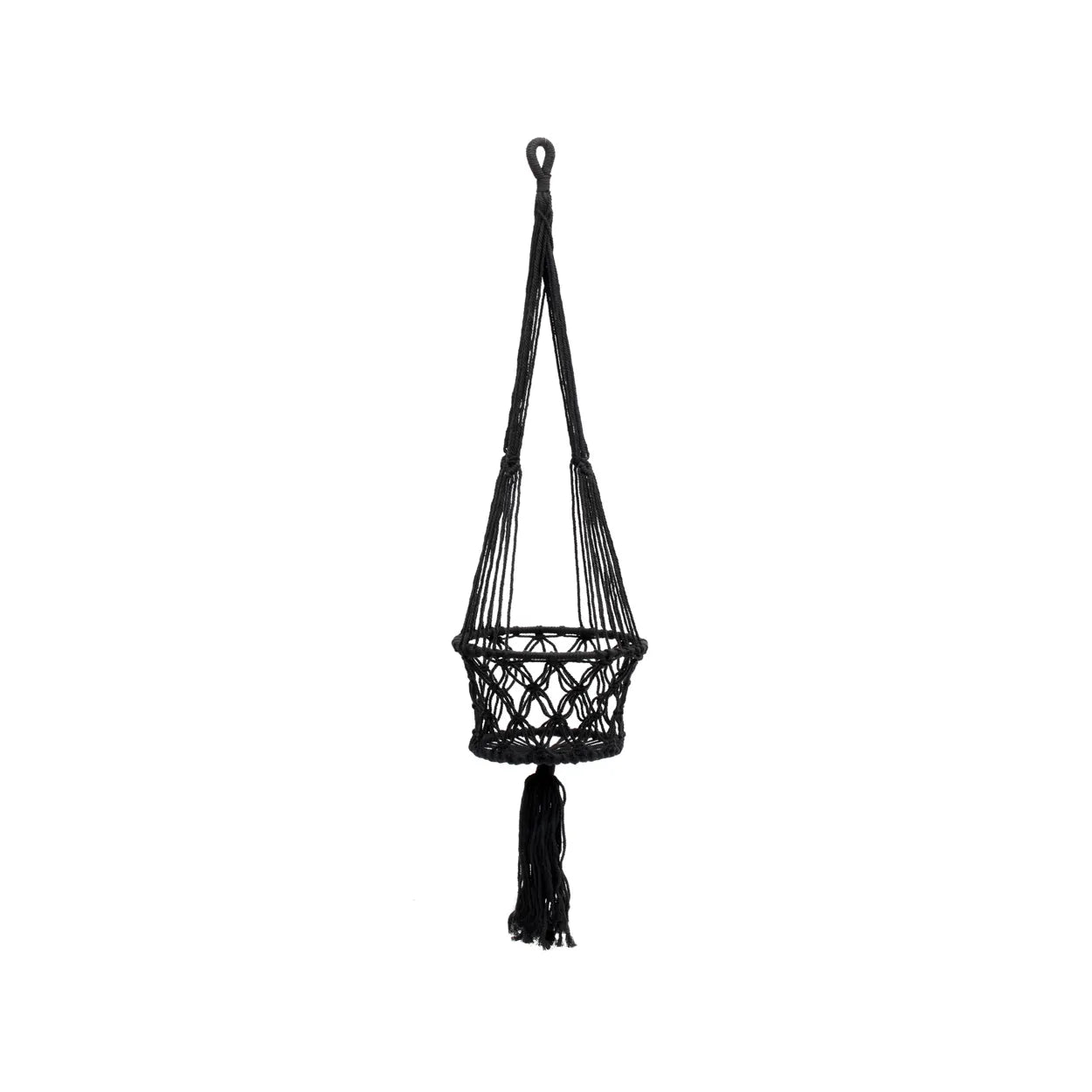 The Macrame Plant Holder - Black - M - Remood furniture living