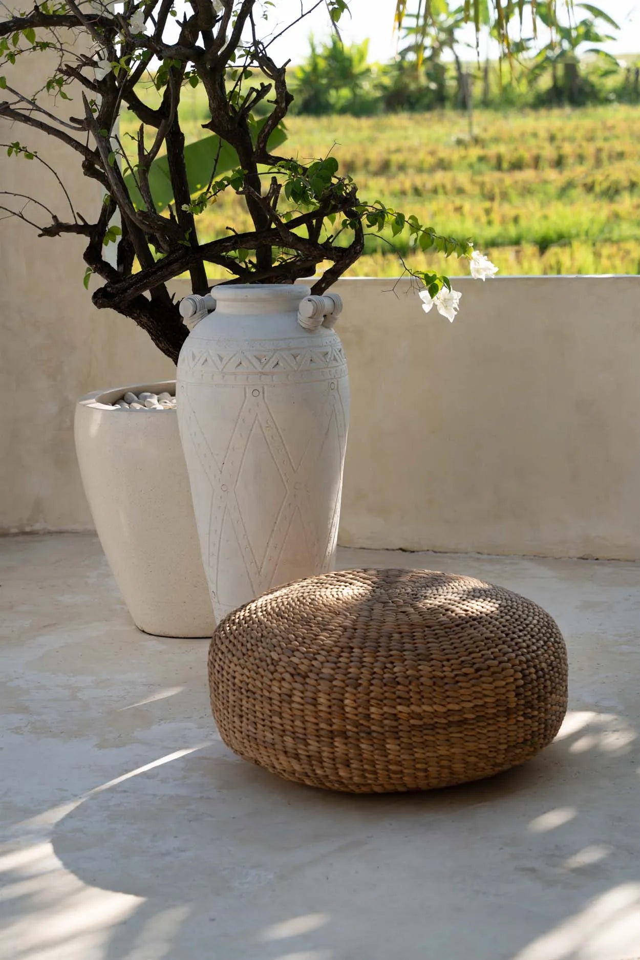The Hyacinth Pouffe - Natural - M - Remood furniture living