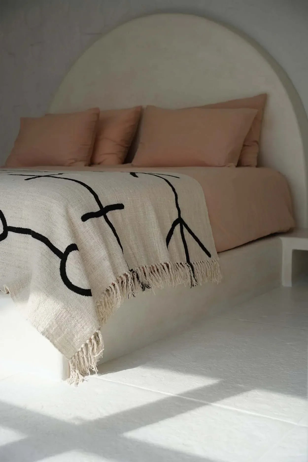 The Evil Eye Bed Throw - Natural Black - Remood furniture living