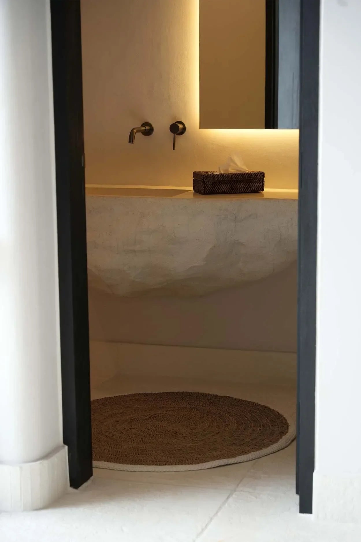The Seagrass & Cotton Round Carpet - Natural White - 100