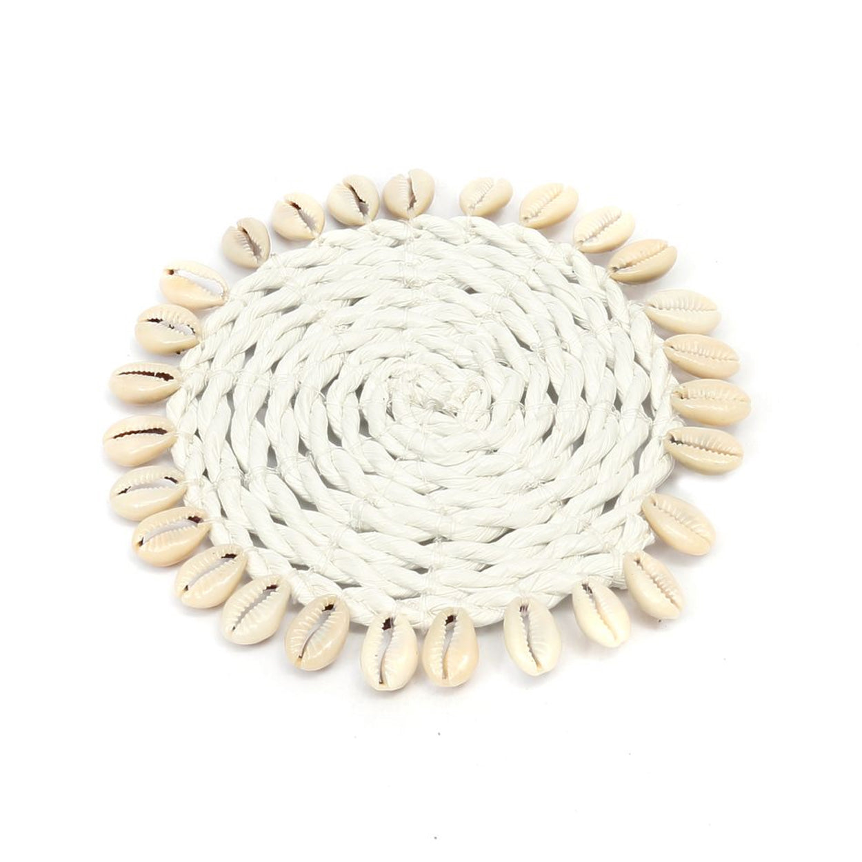 Sottobicchiere in conchiglia di alghe marine - Bianco