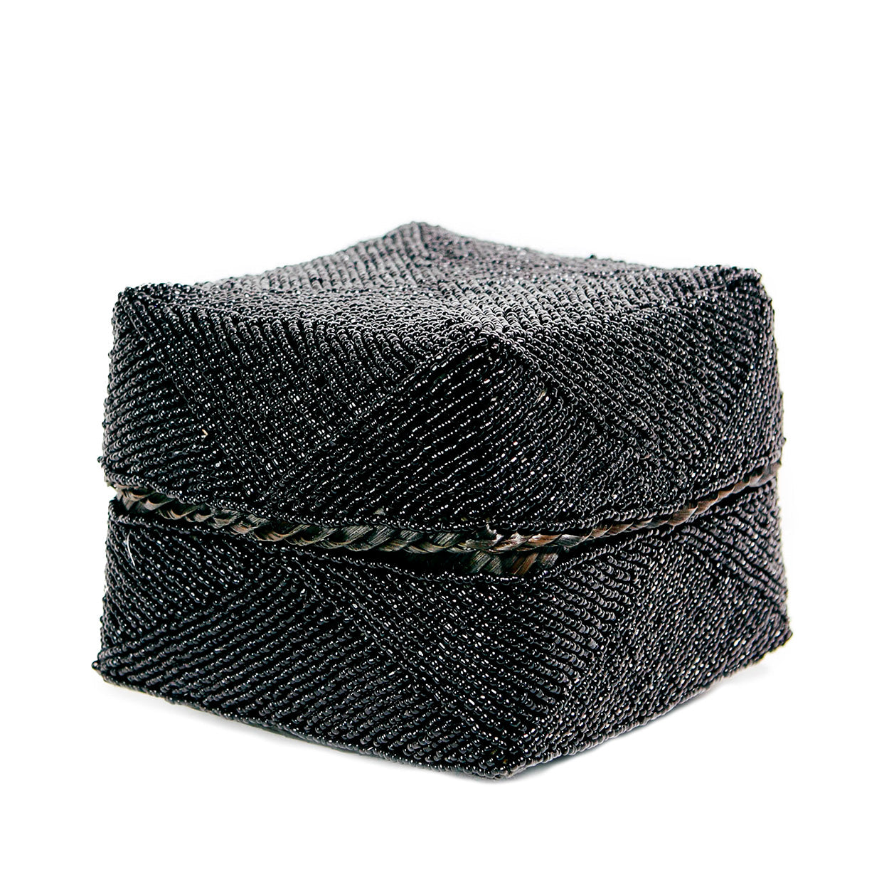 Panier perlé - Noir - L