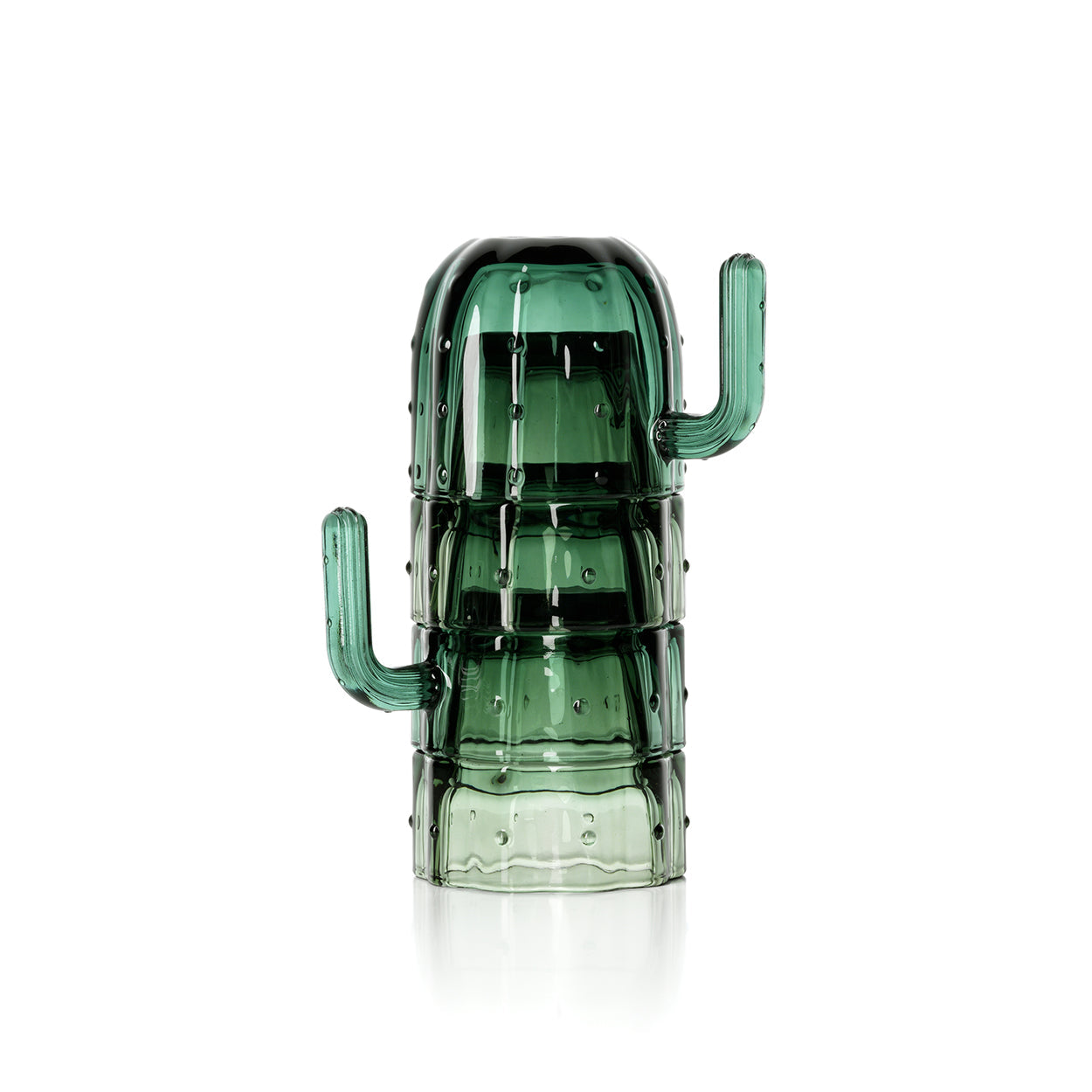 The Stack-a-Cactus Glasses - Green - Set of 4