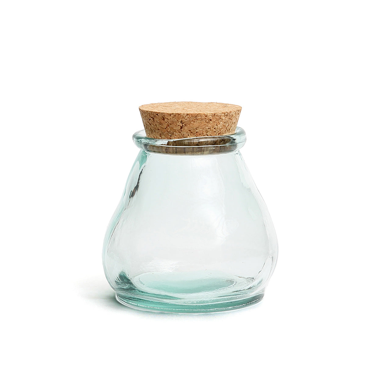 Pot en verre Belly - Bleu - M