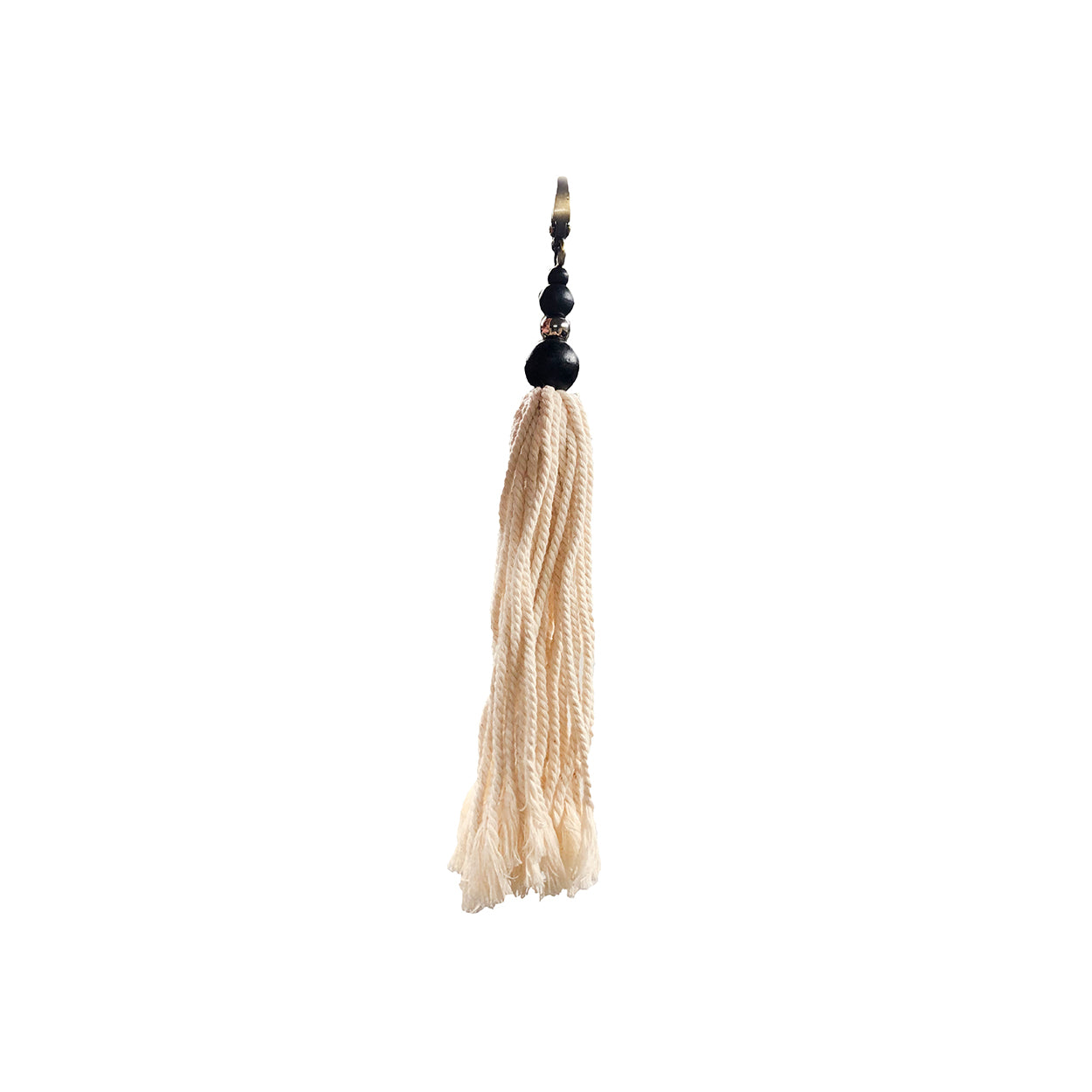 Portachiavi in legno di cotone - Nero naturale