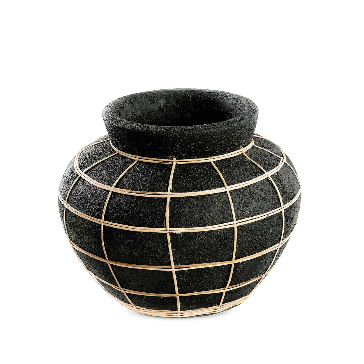 The Belly Vase - Black Natural - M