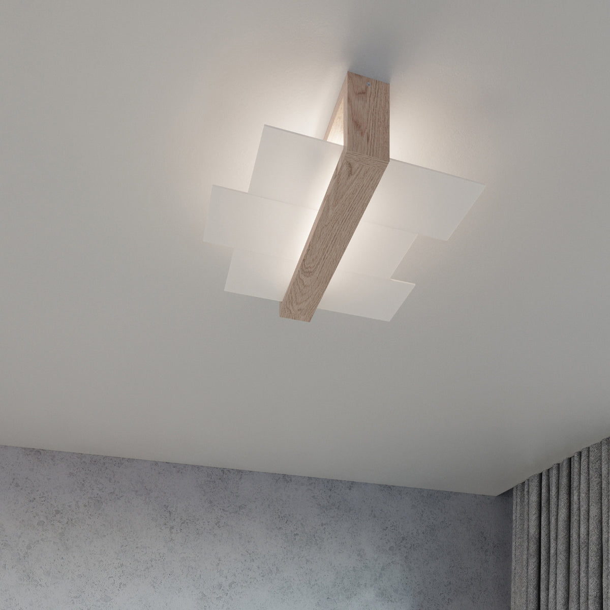 Wall lamp FENIKS 1 natural wood