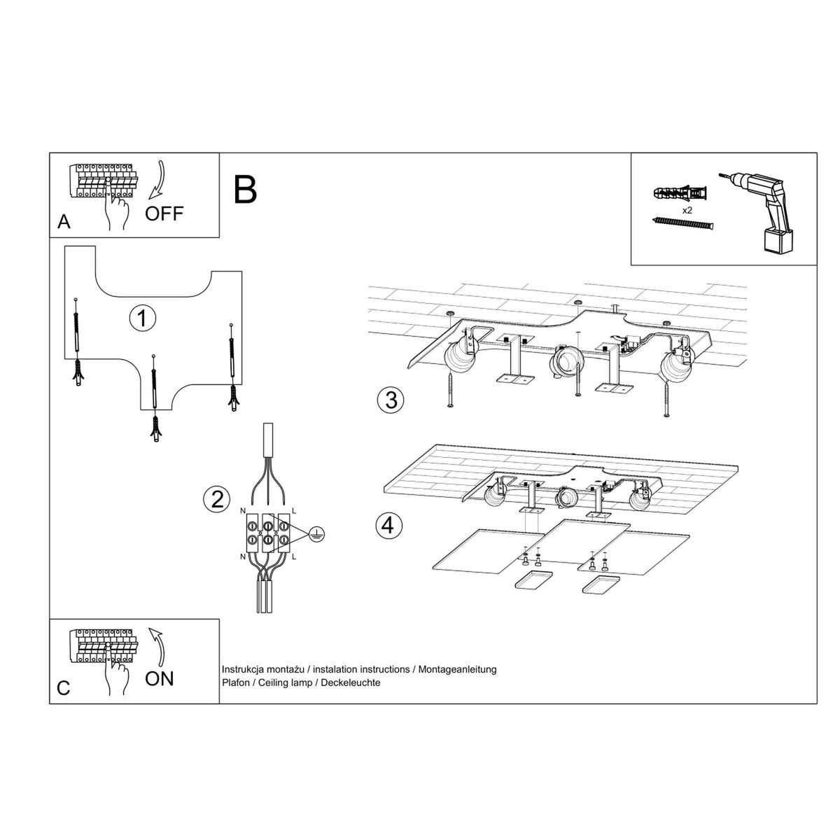 Ceiling lamp FABIANO