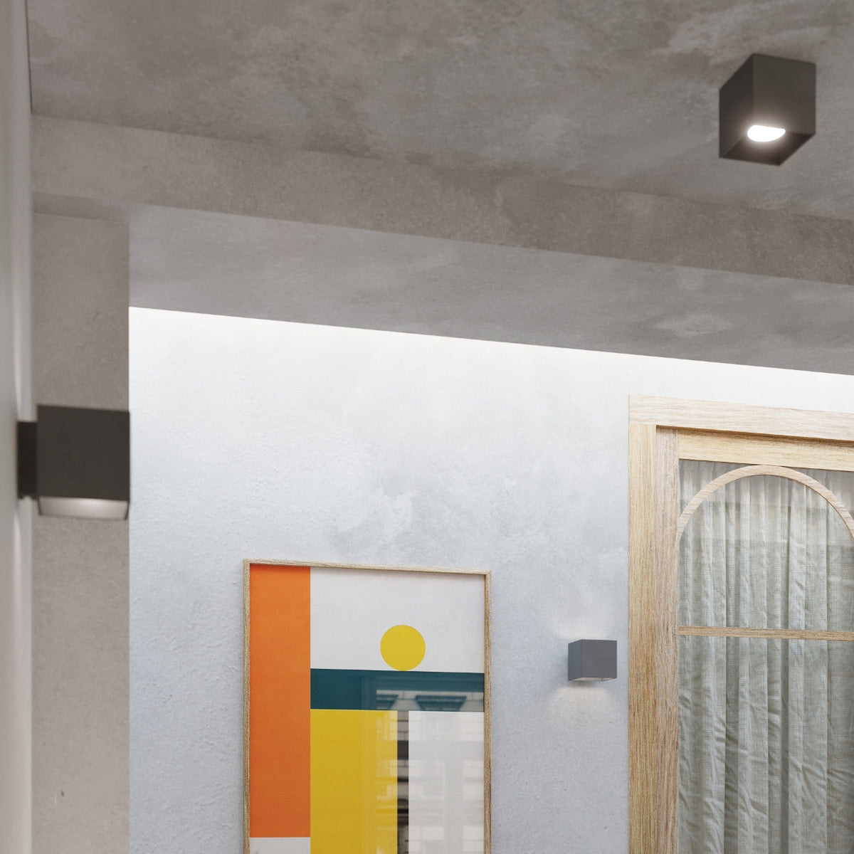 Ceiling lamp QUAD 1 anthracite