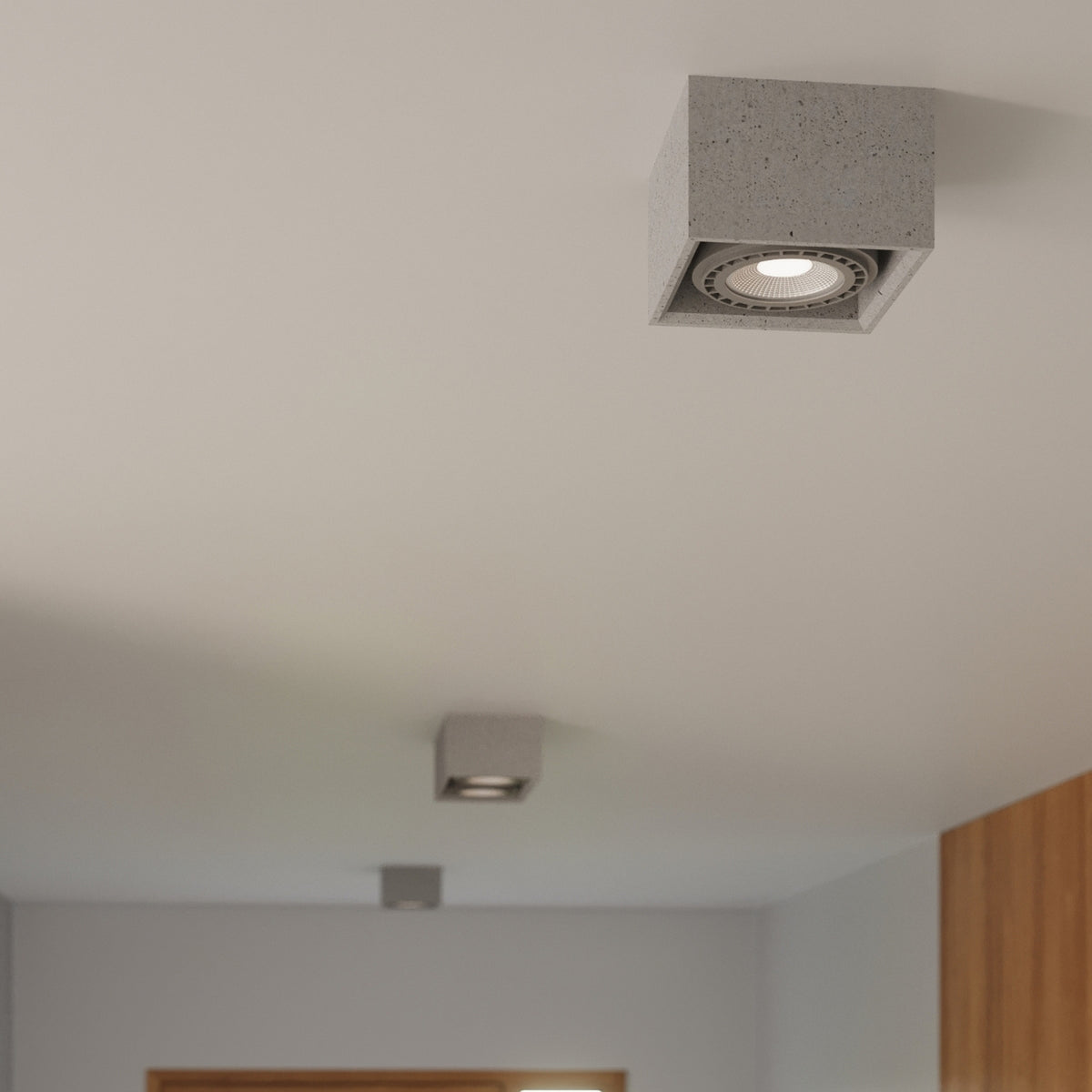 Ceiling lamp QUATRO 1 concrete
