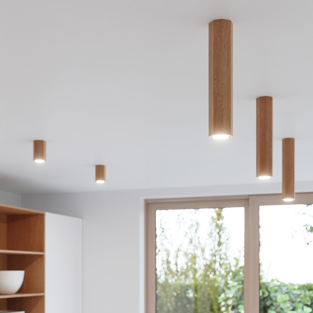 Ceiling lamp ZEKE 6 oak