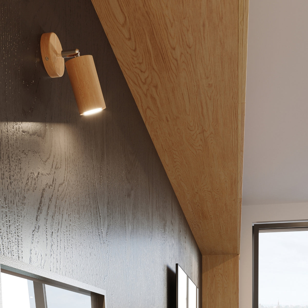 Ceiling lamp BERG 4 natural wood