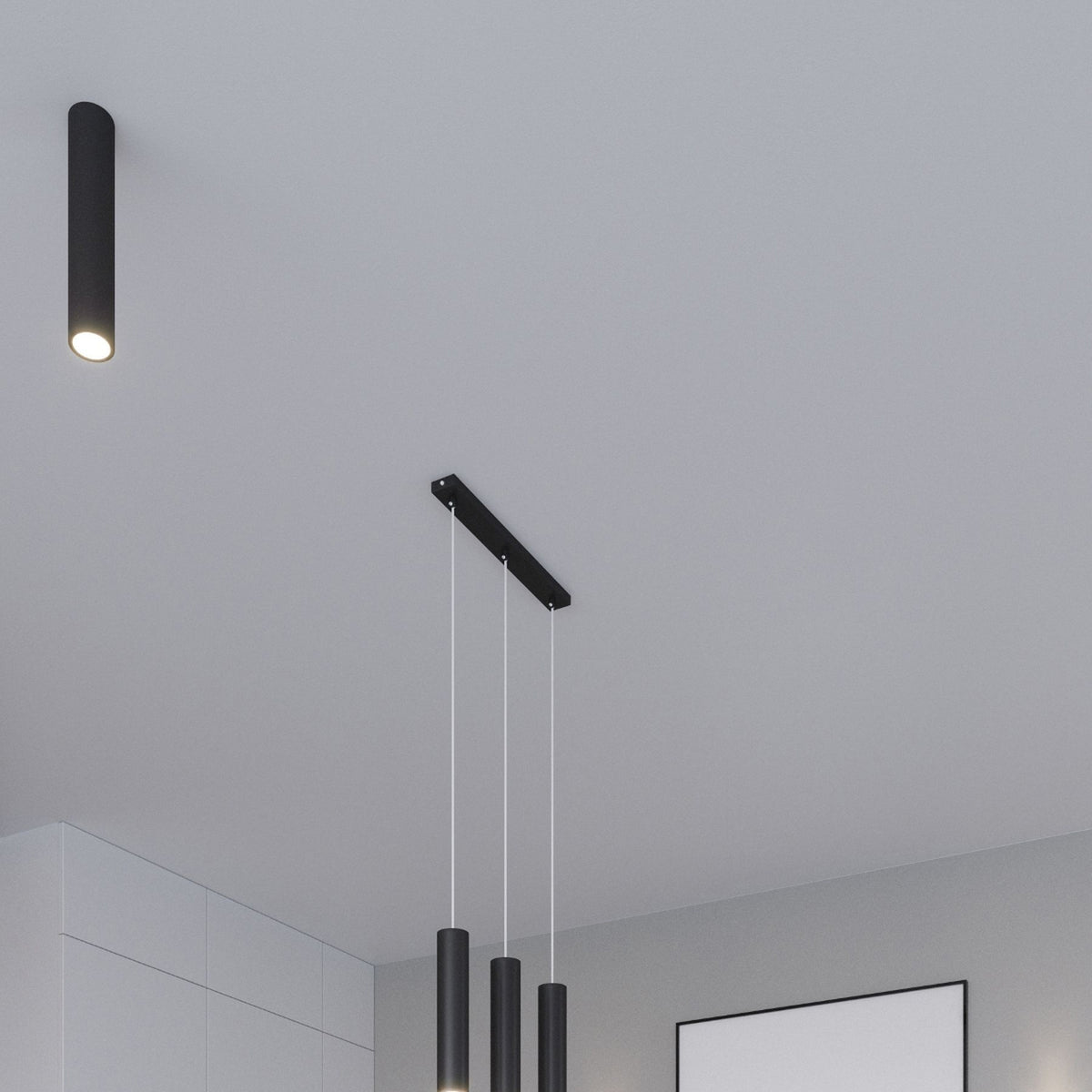 Pendant lamp LAGOS 3P black