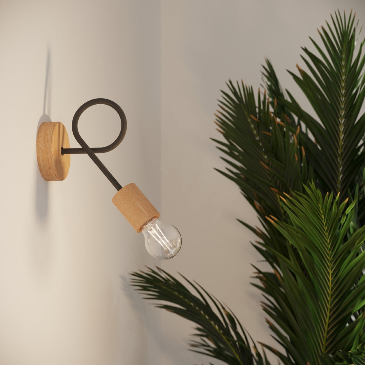 Wall lamp EMBER schwarz