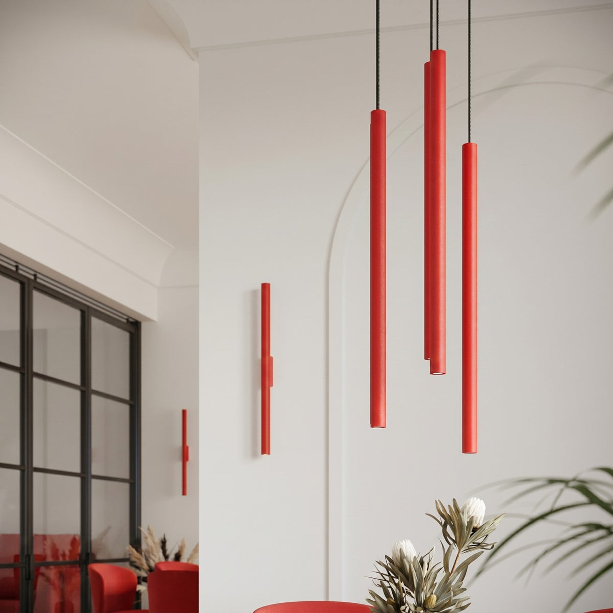 Wall lamp PASTELO 2 red