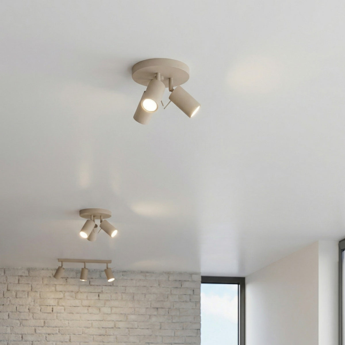Ceiling lamp RING 3P taupe