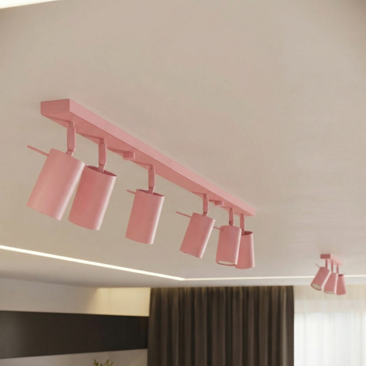 Ceiling lamp RING 3P pink
