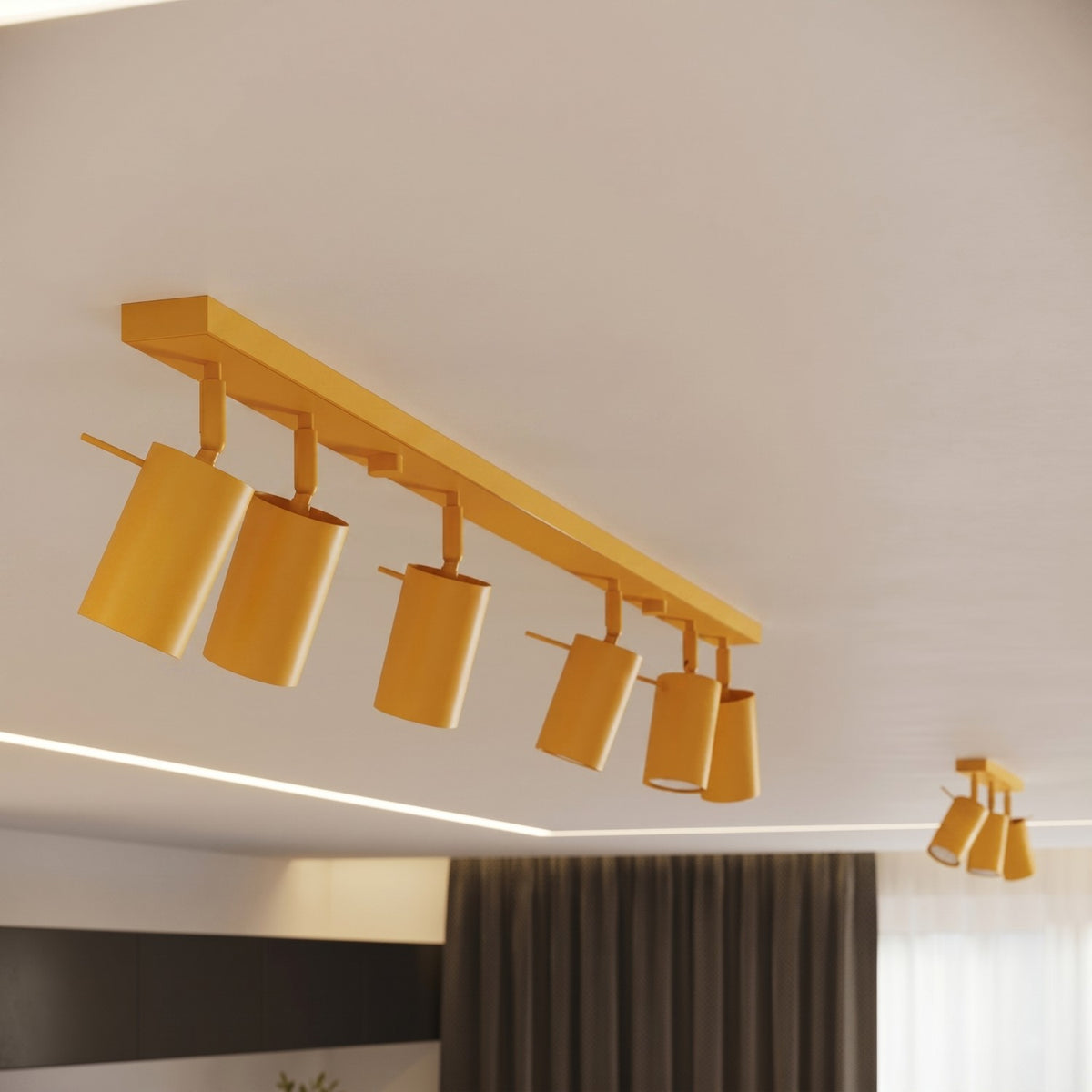 Ceiling lamp RING 3L yellow