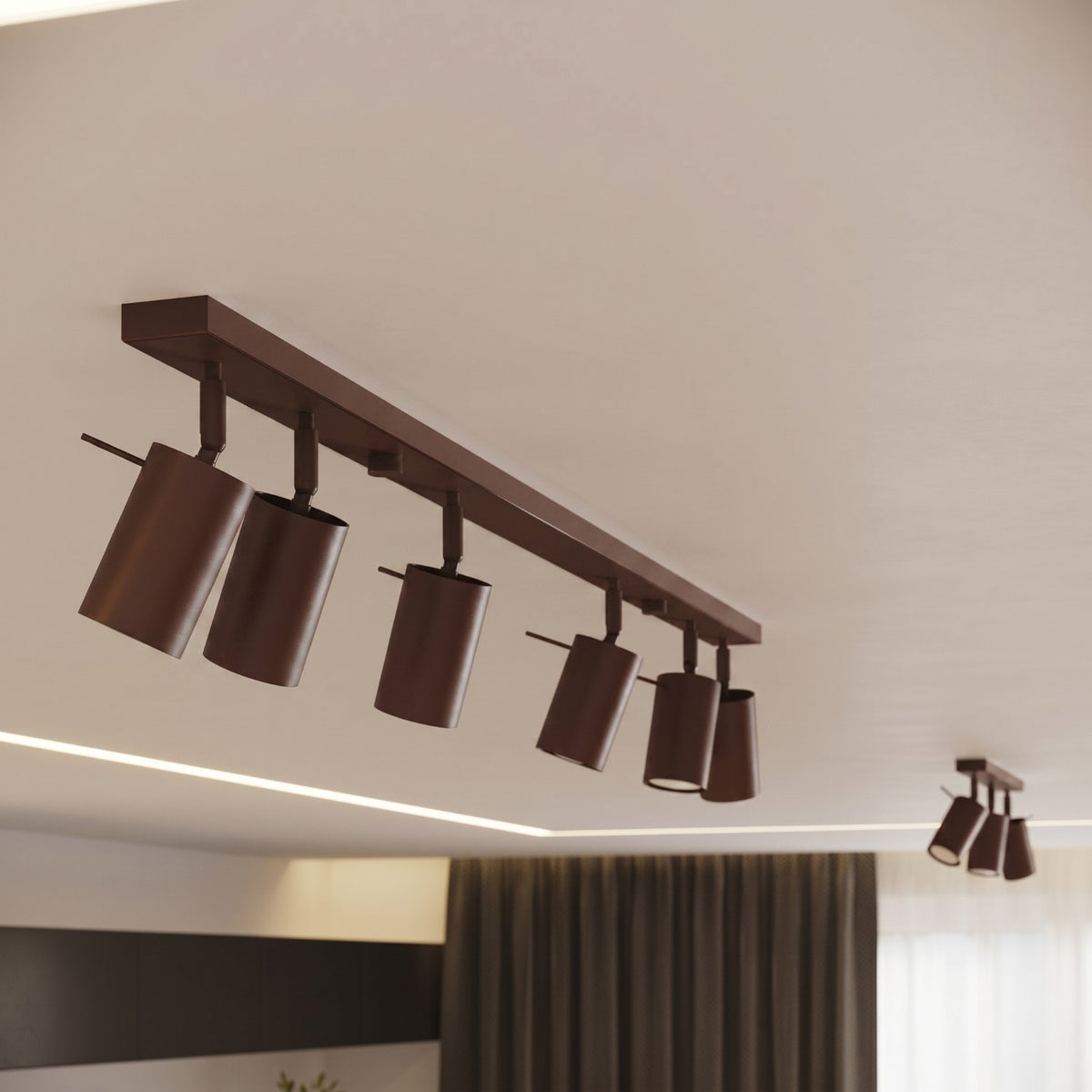 Wall lamp RING brown