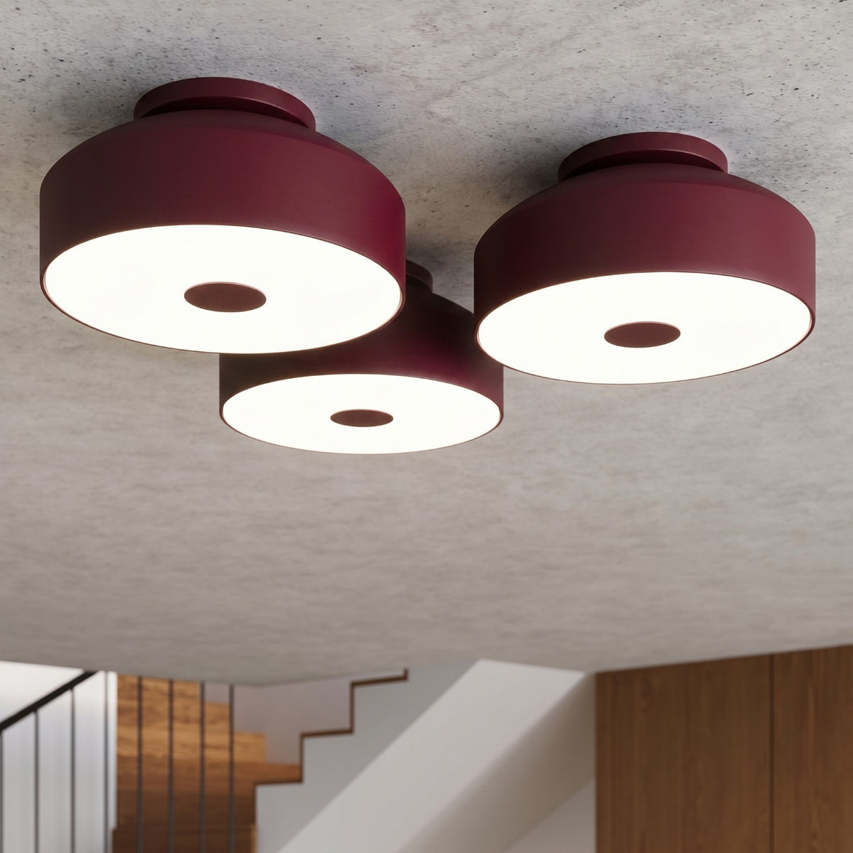 Ceiling lamp OMIQ burgundy