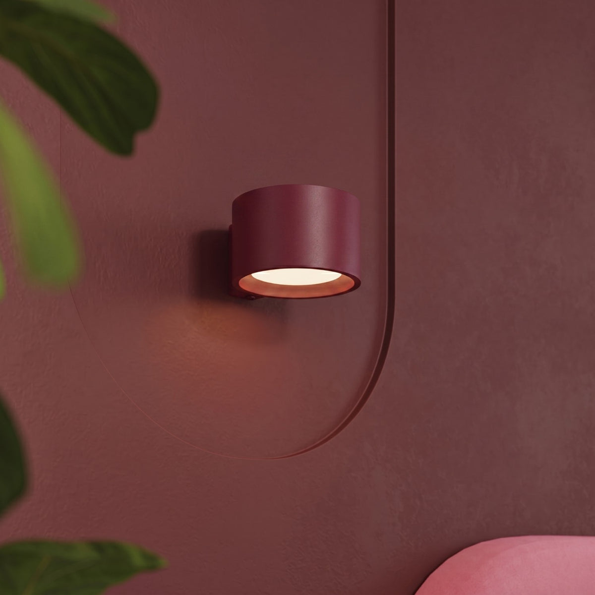 Wall lamp MODO 1 burgundy Gx53