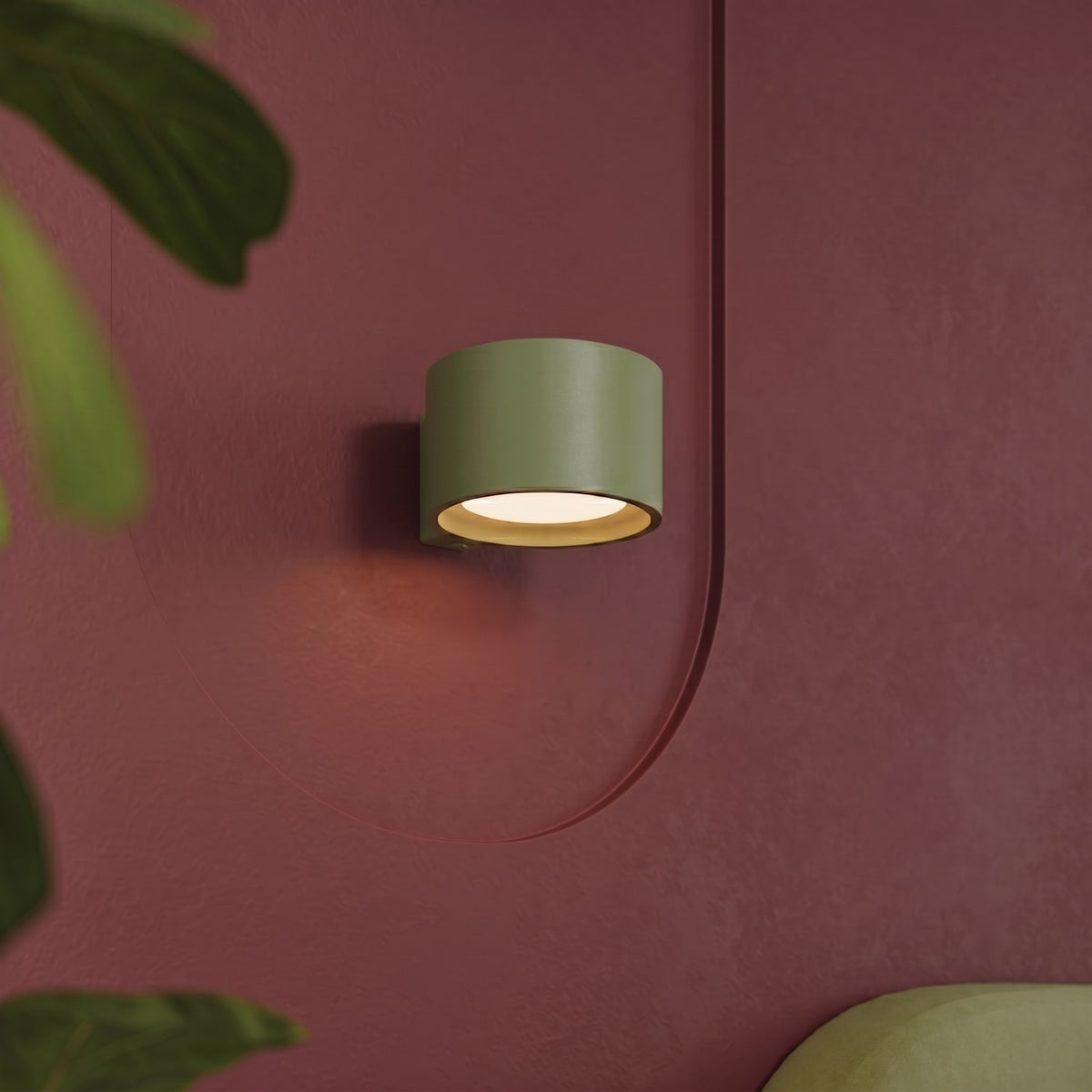 Wall lamp MODO 1 olive green Gx53