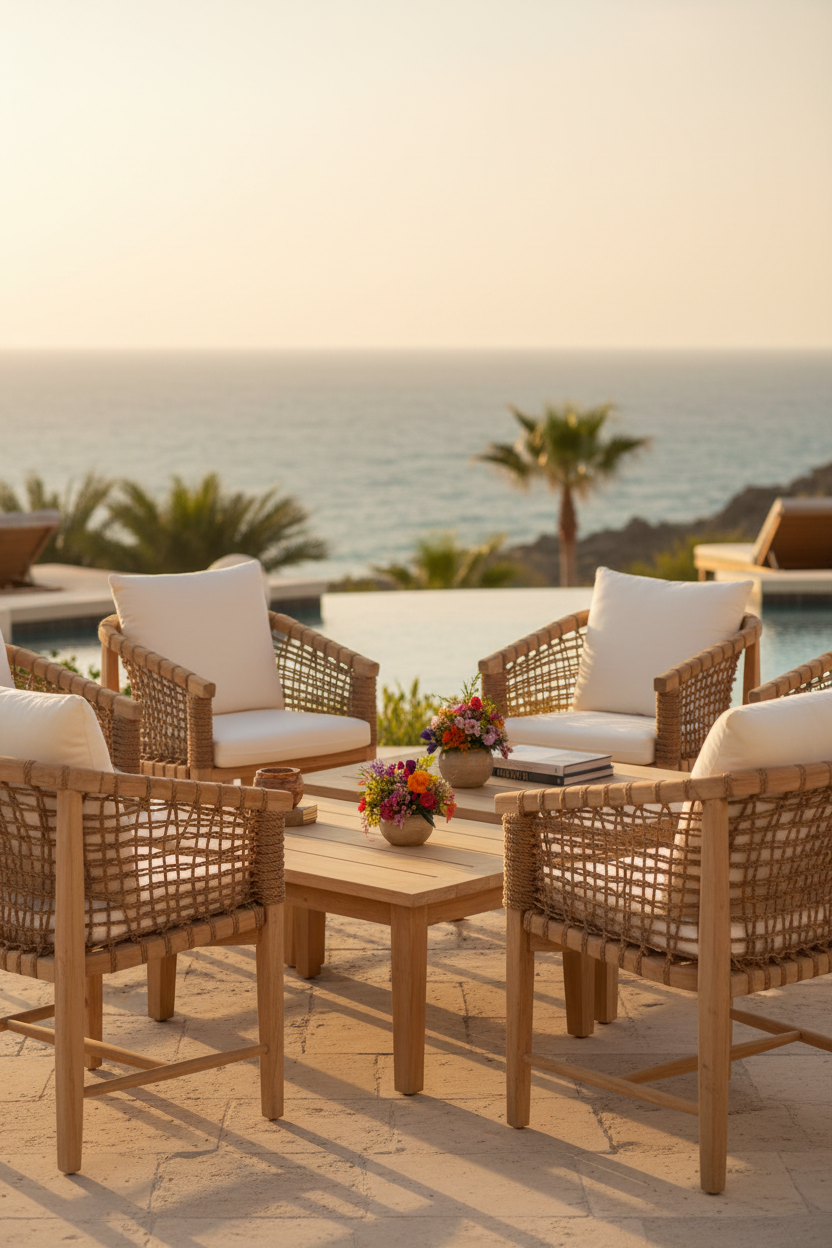 Luxury Outdoor Furniture for Marbella Villas | Weather-Resistant Teak & Rattan 2026