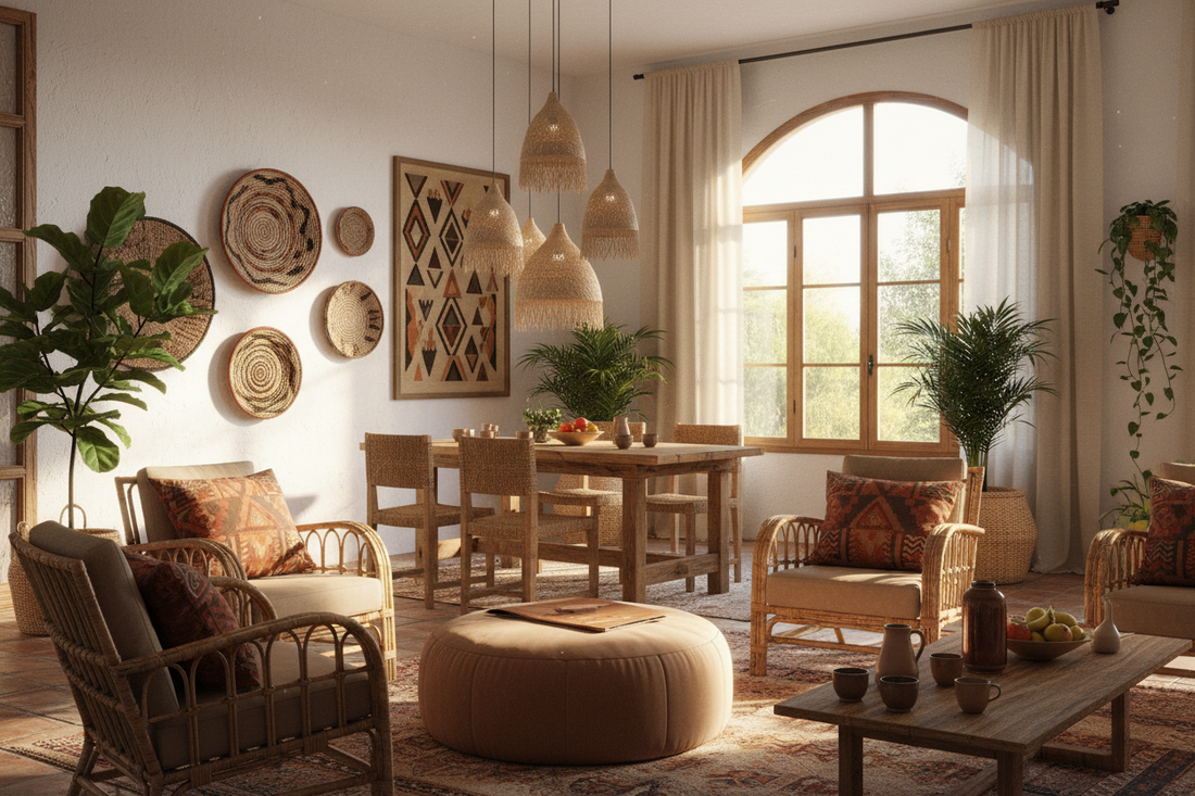 Afrohemian en Casa 2026: Muebles Naturales para el Hogar Español Moderno