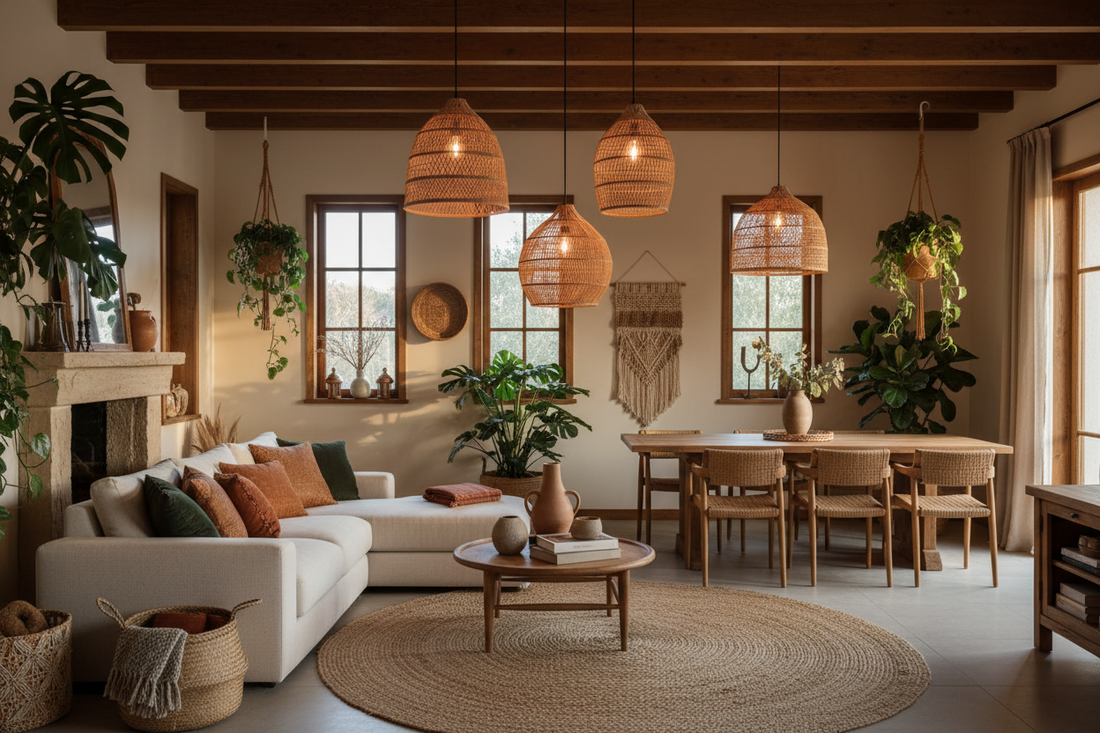 We Hung 4 Different Rattan Pendant Lights in the Same Room. Here's What Happened.