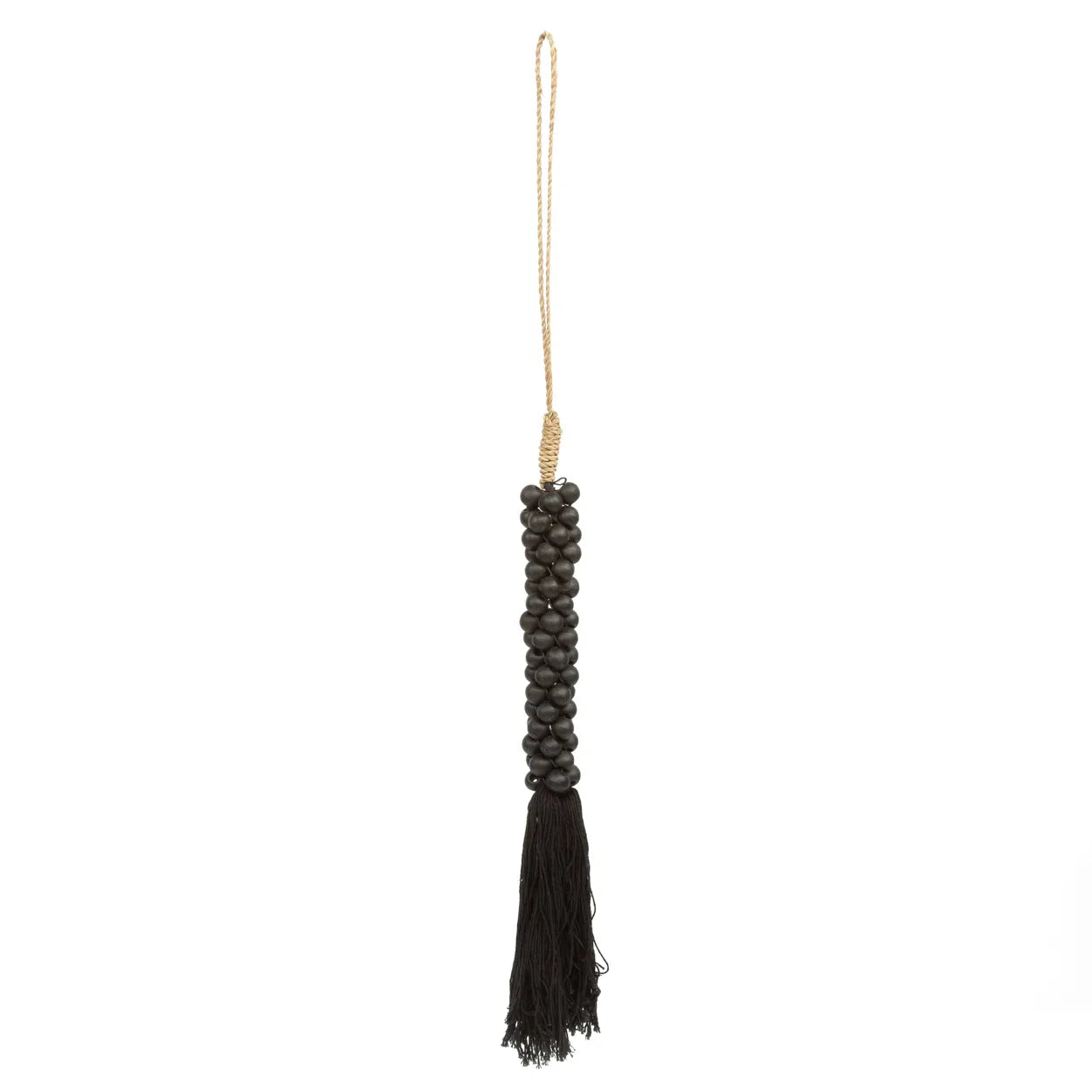 The Wooden Beads with Cotton Tassel - Black - Remood furniture living