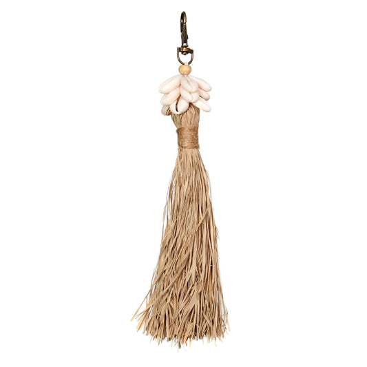 The Raffia Cowrie Shell Keychain - Remood furniture living