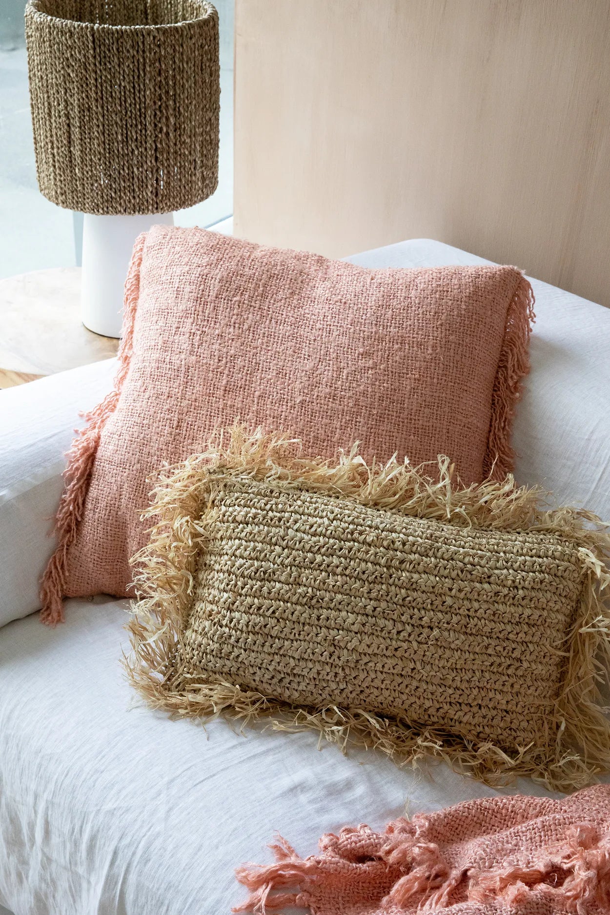The Oh My Gee Cushion Cover - Salmon Pink - 60x60 - Remood furniture living