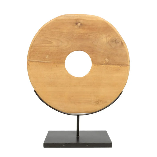 The Teak Disc on Stand - L - Remood furniture living