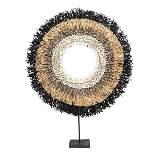 The Mojo Raffia On Stand - Natural Black - L - Remood furniture living
