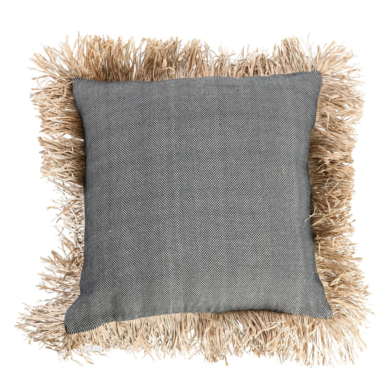 The Cotton Bonita Cushion Cover - Natural Black - 60x60 - Remood furniture living