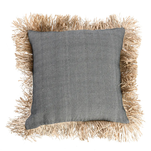 The Cotton Bonita Cushion Cover - Natural Black - 60x60 - Remood furniture living