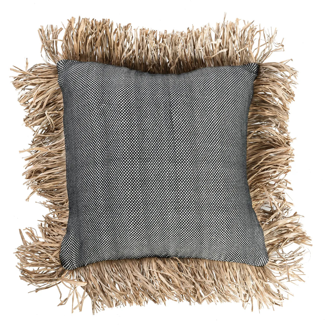 The Cotton Bonita Cushion Cover - Natural Black - 40x40 - Remood furniture living