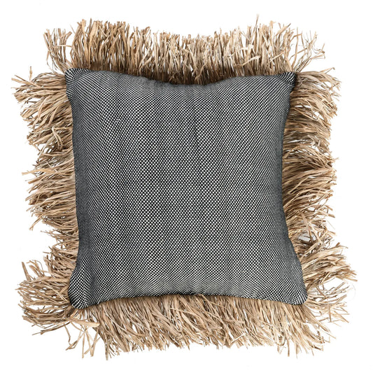 The Cotton Bonita Cushion Cover - Natural Black - 40x40 - Remood furniture living