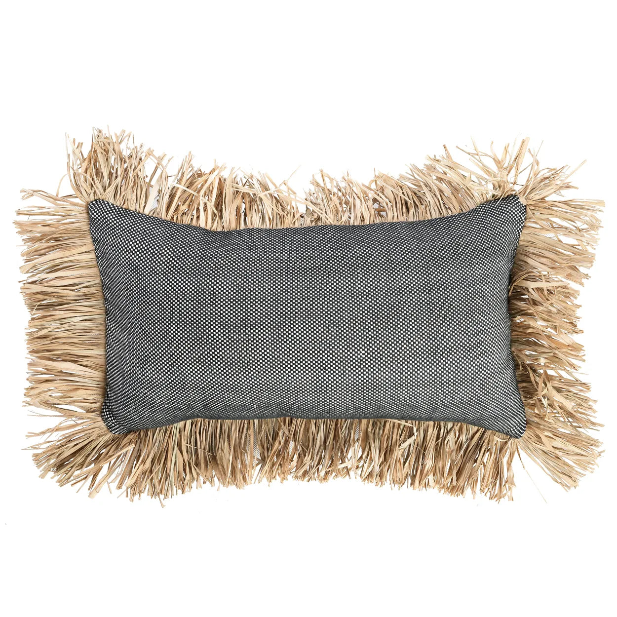 The Cotton Bonita Cushion Cover - Natural Black - 30x50 - Remood furniture living