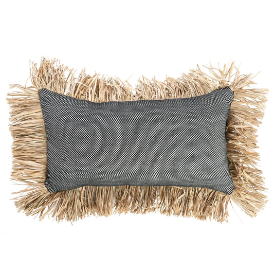 The Cotton Bonita Cushion Cover - Natural Black - 30x50 - Remood furniture living