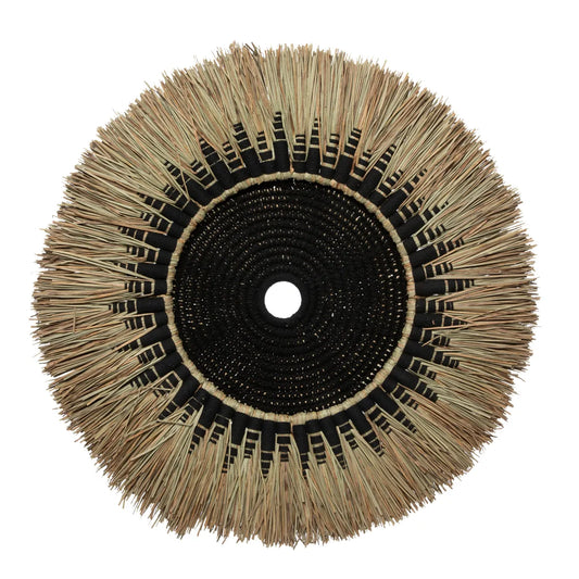 The Raffia Macramé Wall Deco - Black Natural - Remood furniture living