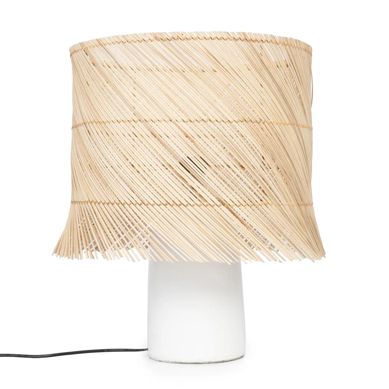 The Rattan Table Lamp - White Natural - Remood furniture living