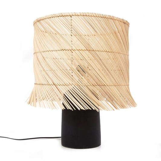 The Rattan Table Lamp - Black Natural - Remood furniture living