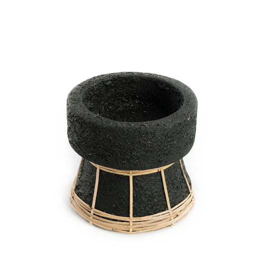 The Serene Candle Holder - Black Natural - S - Remood furniture living