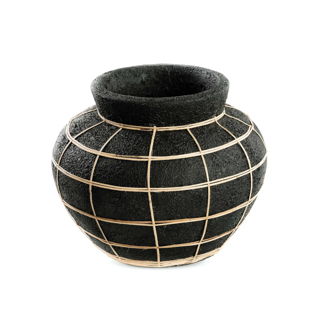 The Belly Vase - Black Natural - M - Remood furniture living